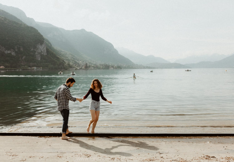 une seance engagement au lac d'Annecy