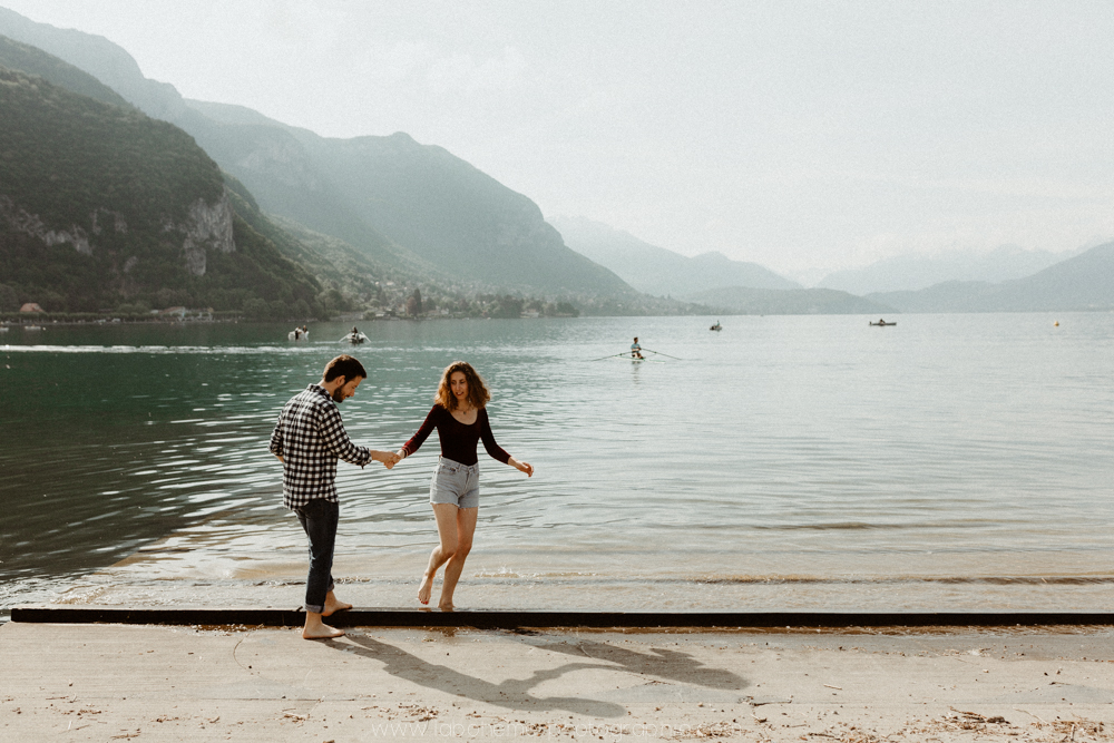 une seance engagement au lac d'Annecy