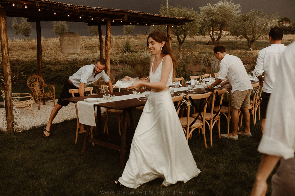 mariage sous l'orage