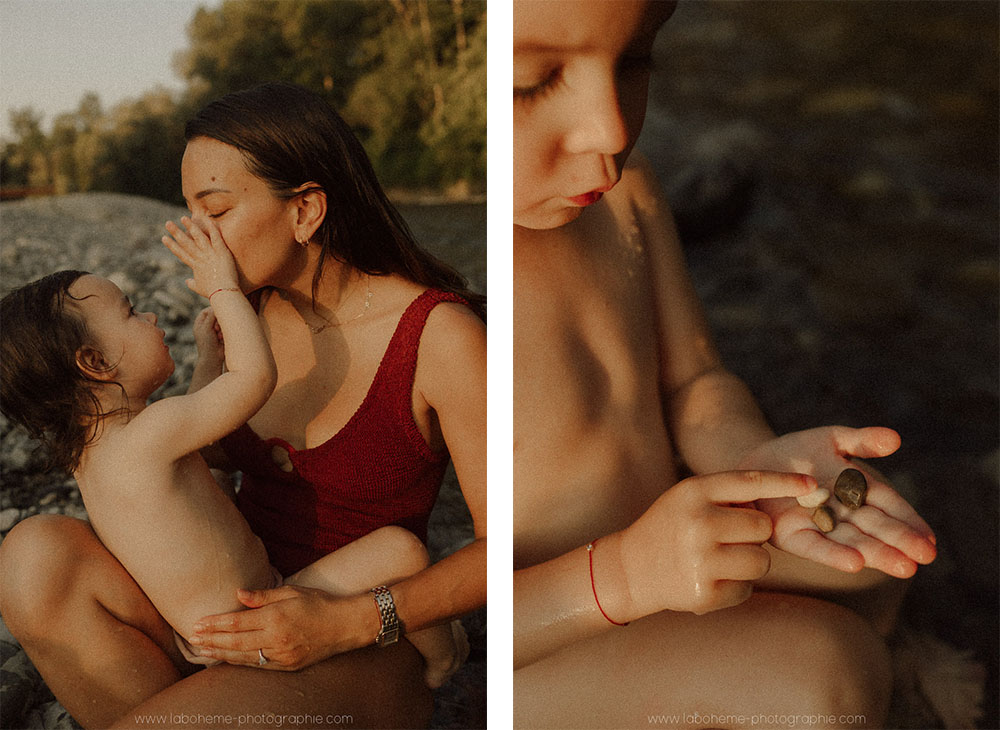 shooting photo en famille a la riviere a annecy